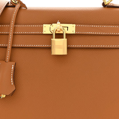 Hermes Epsom Kelly Sellier 25 Gold 8 of 12