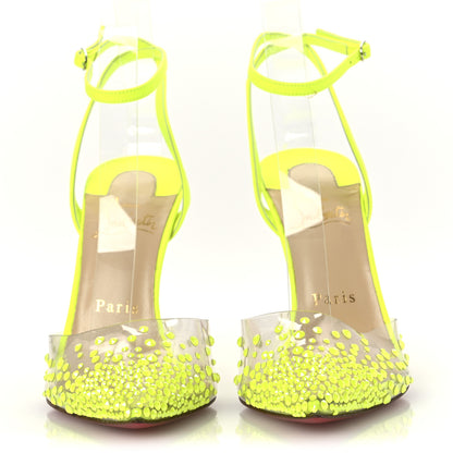 Christian Louboutin PVC Fluo Mat Spikaqueen 100 Pumps 37.5 Version Yellow Fluo 3 of 13