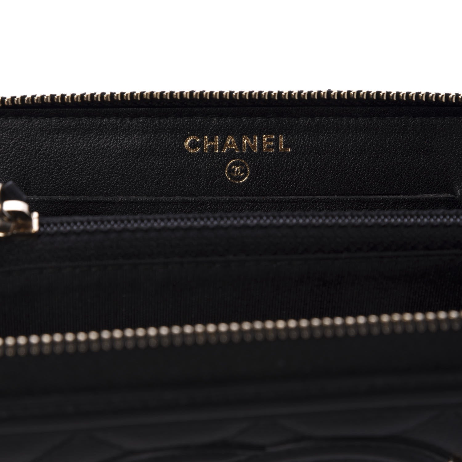 Chanel Caviar Quilted Medium Filigree Zip Around Wallet Black 8 of 11