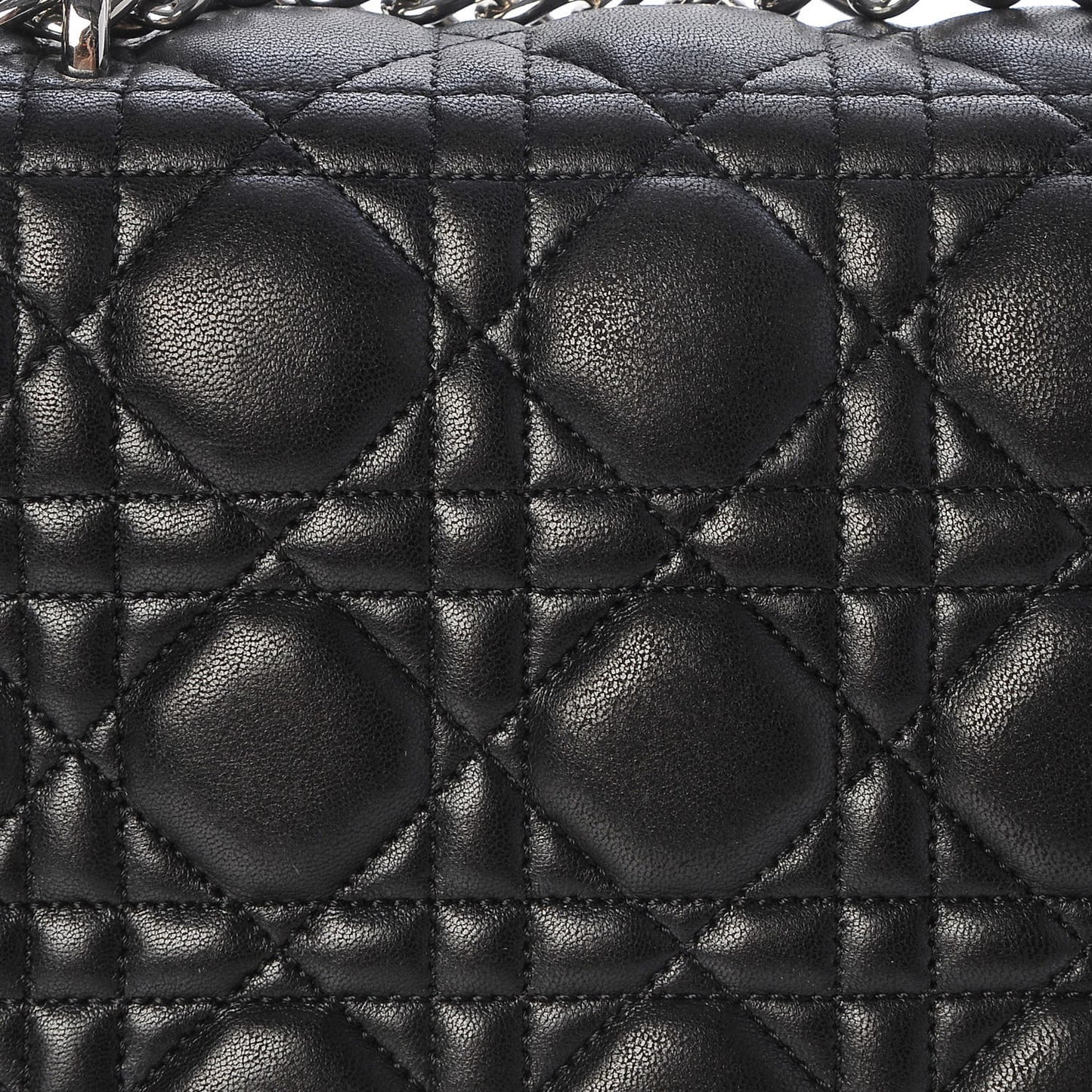 Lambskin Cannage Mini Miss Dior Flap Black