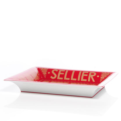 Hermes Porcelain Sellier Change Tray Rouge Or 3 of 5