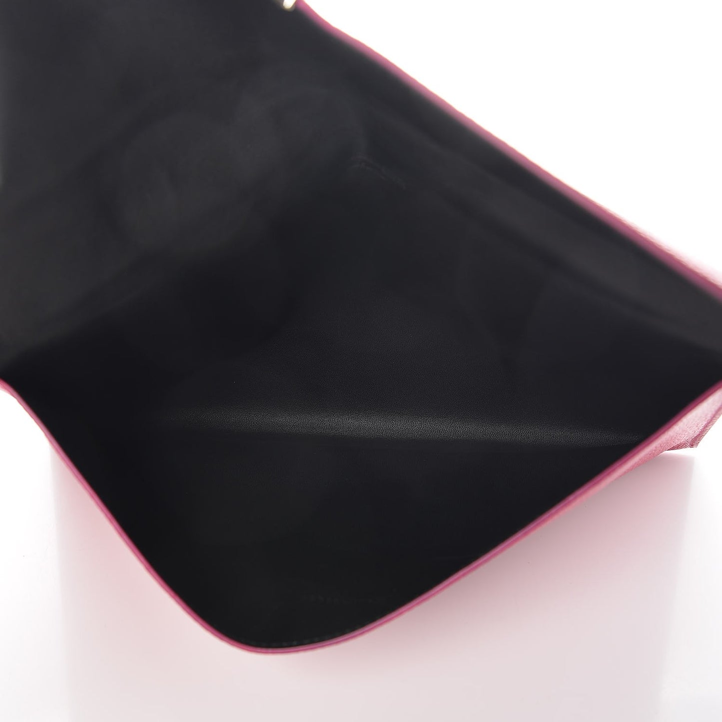 Calfskin Skull Envelope Clutch Fuchsia