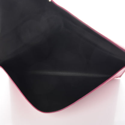 Alexander McQueen Calfskin Skull Envelope Clutch Fuchsia 5 of 8