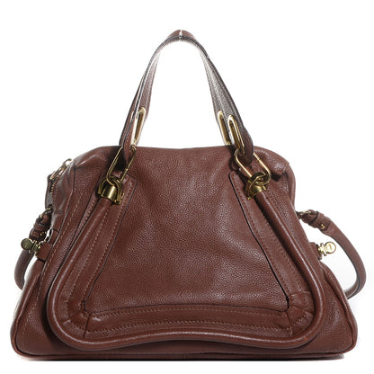 Chloe Calfskin Medium Military Paraty Chocolate 1 of 9