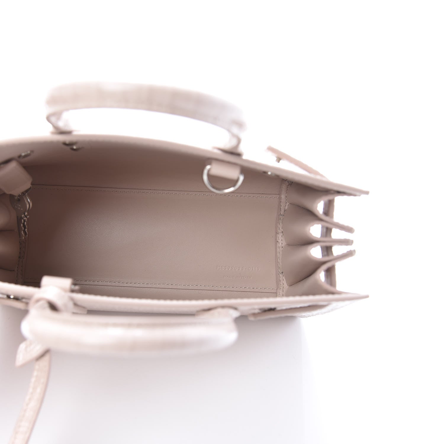 Saint Laurent Calfskin Crocodile Embossed Nano Sac De Jour Rose Antic 5 of 11