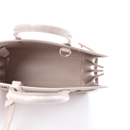 Saint Laurent Calfskin Crocodile Embossed Nano Sac De Jour Rose Antic 5 of 11