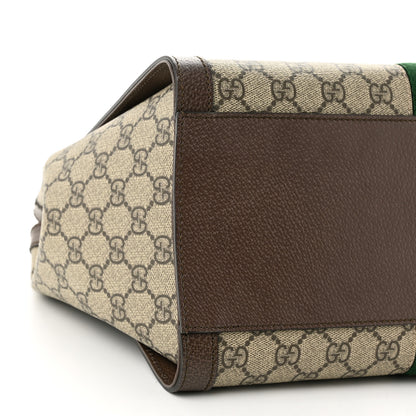 Gucci GG Supreme Monogram Web Medium Ophidia Tote Bag Brown 8 of 9
