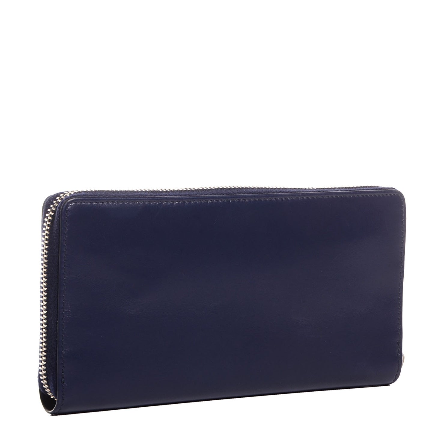Smooth Calfskin Metallic Patent Giant 12 Silver Hardware Continental Zip Around Wallet Ultraviolet