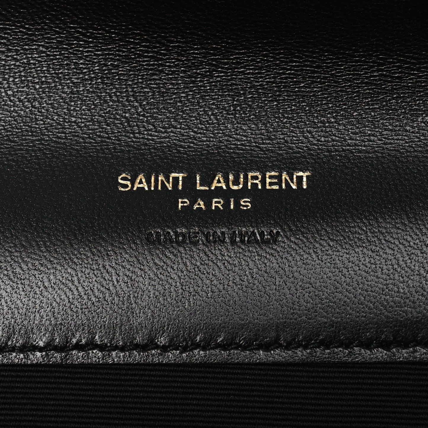 Lambskin Matelasse Chevron Monogram Cassandre Flap Pouch Black