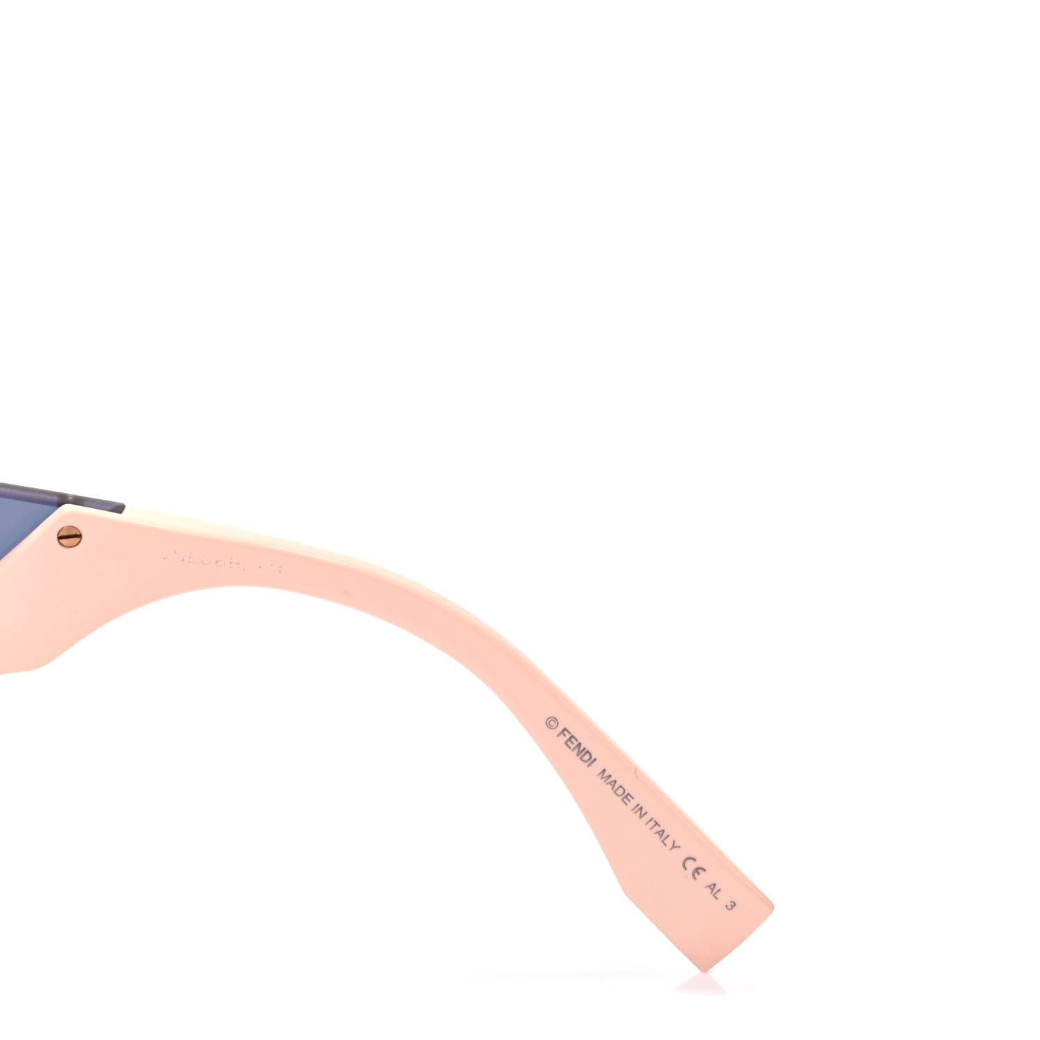 Fendi Mirrored Crystal Embellished FFreedom Shield Sunglasses FF 0382/S Pink 6 of 7
