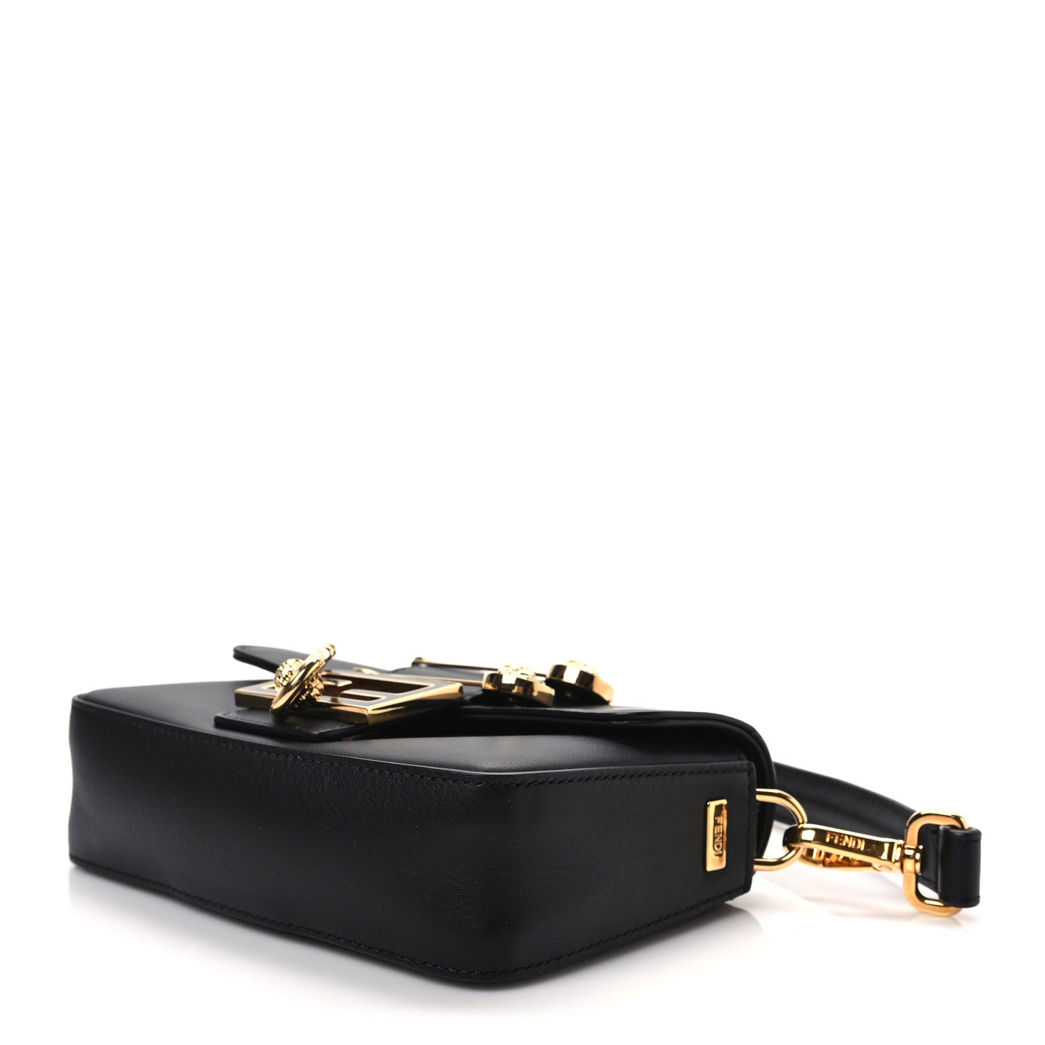 Fendi X VERSACE Vitello Seta Fendace Mini Brooch Baguette Black 7 of 7
