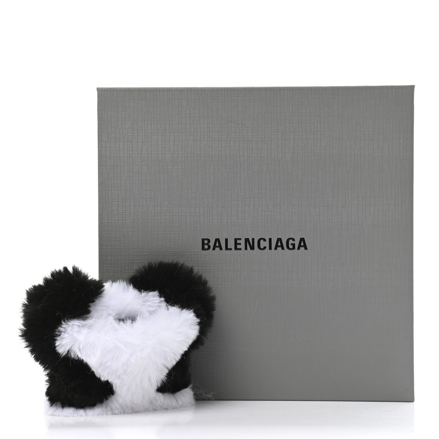 Balenciaga Faux Fur Fluffy Panda Earpods Holder Black 6 of 6