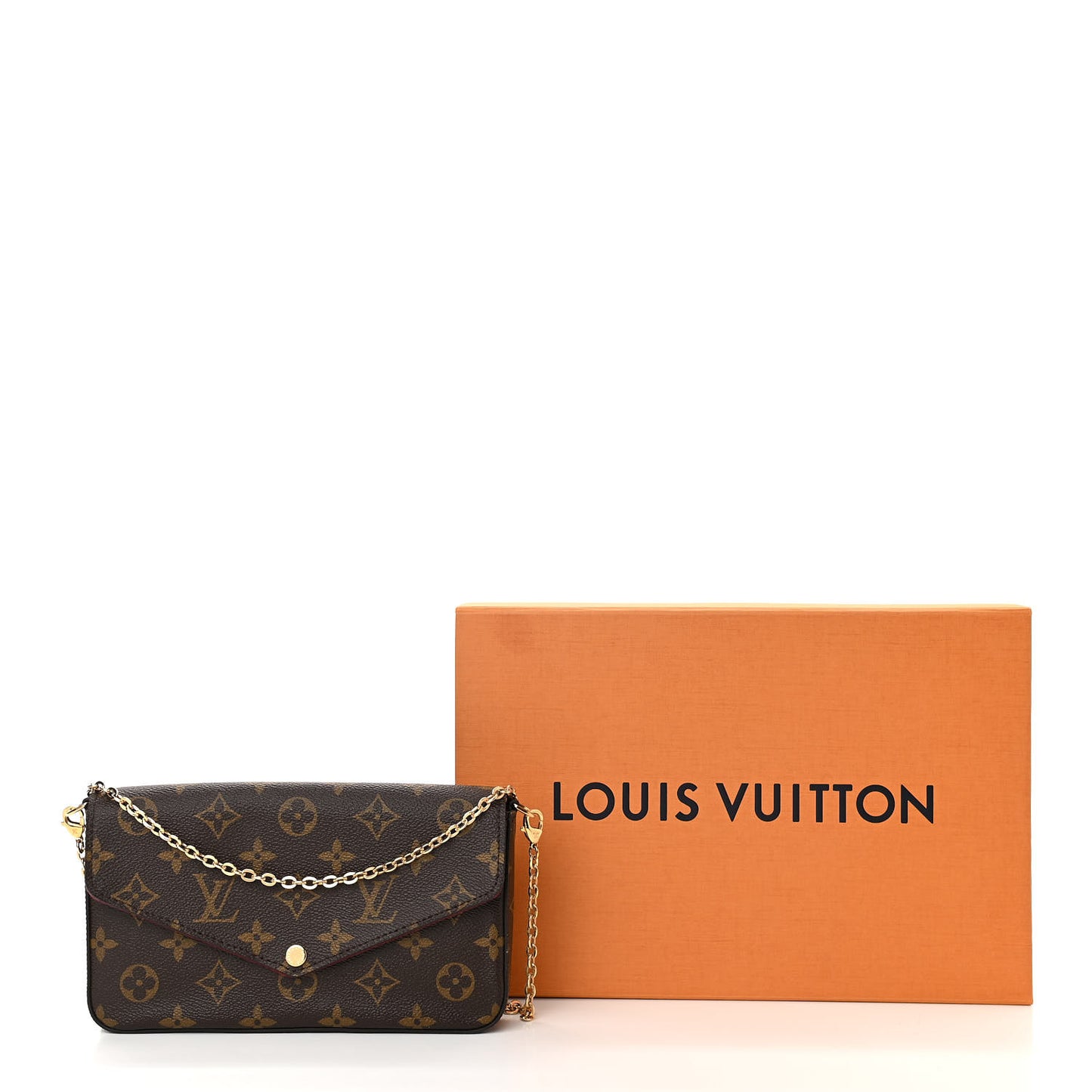 Monogram Pochette Felicie Chain Wallet Fuchsia