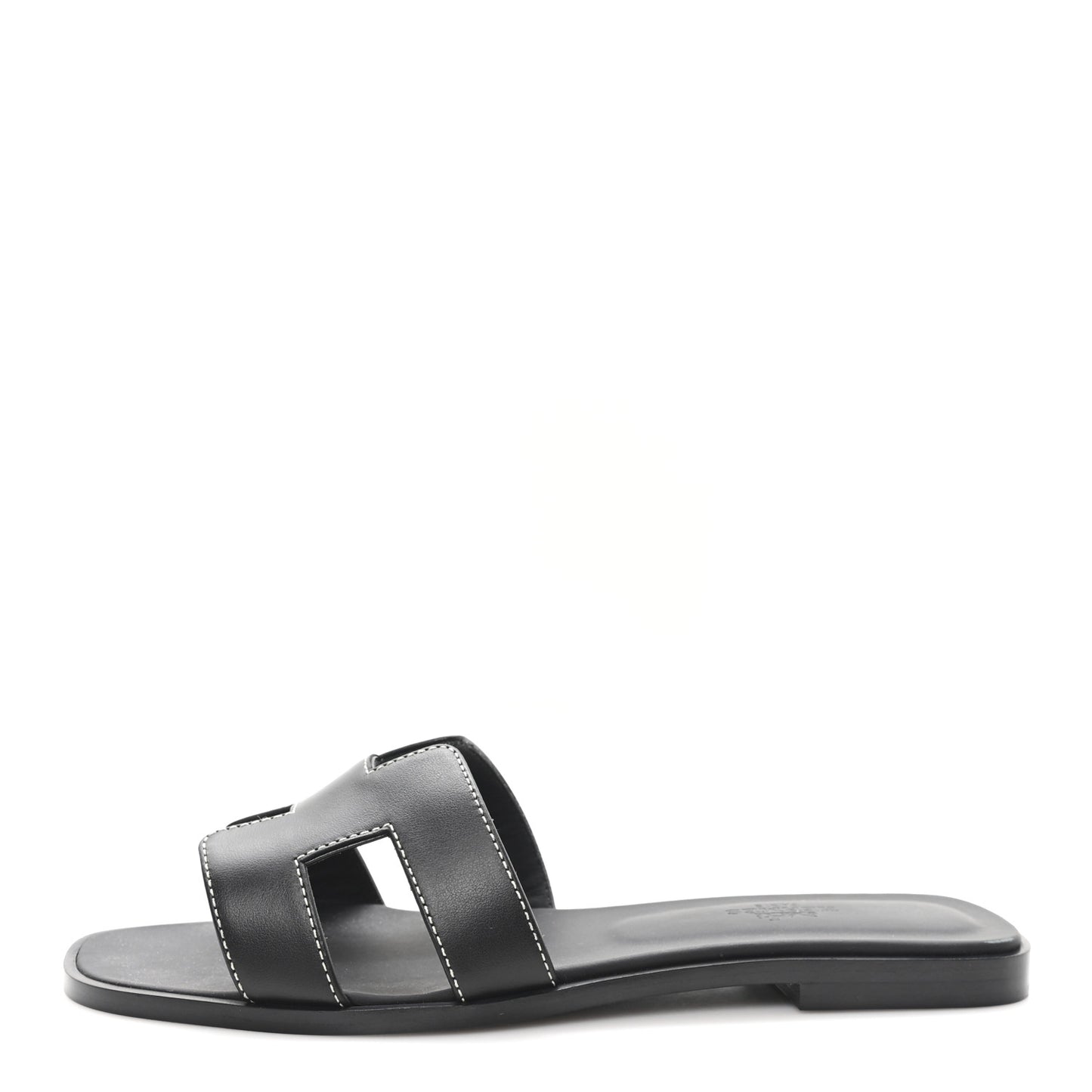 Box Calfskin Oran Sandals 37.5 Black