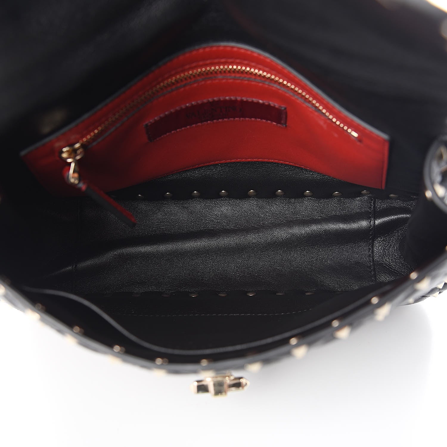 Valentino Garavani Lambskin Medium Rockstud Spike Shoulder Bag Black 5 of 11