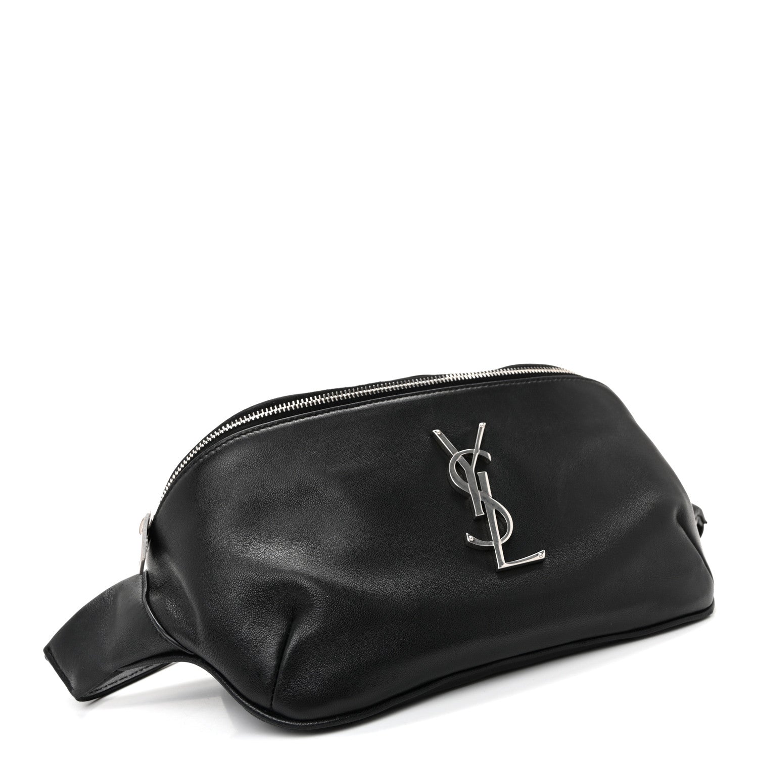 Saint Laurent Lambskin Monogram Belt Bag  Black 4 of 10