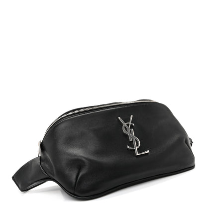 Saint Laurent Lambskin Monogram Belt Bag  Black 4 of 10