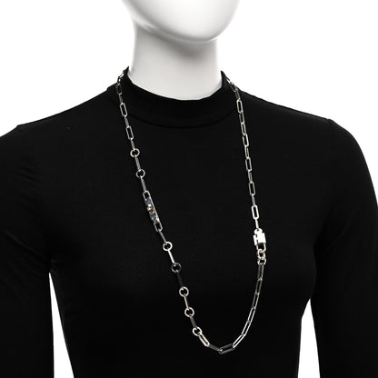 Hermes Sterling Silver Kelly Chaine Long Necklace 2 of 6