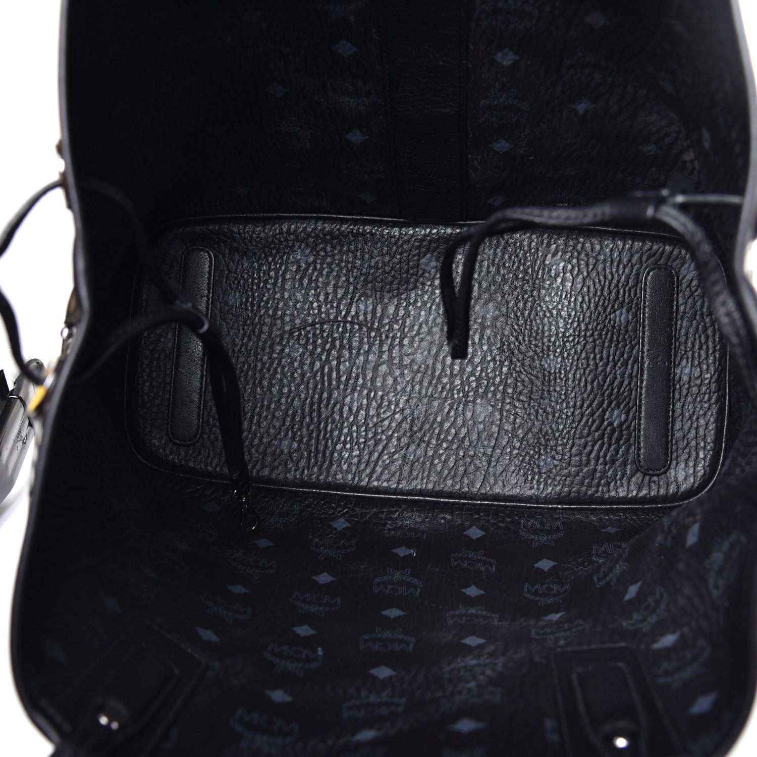 MCM Visetos Medium Liz Reversible Shopper Tote Black 10 of 18