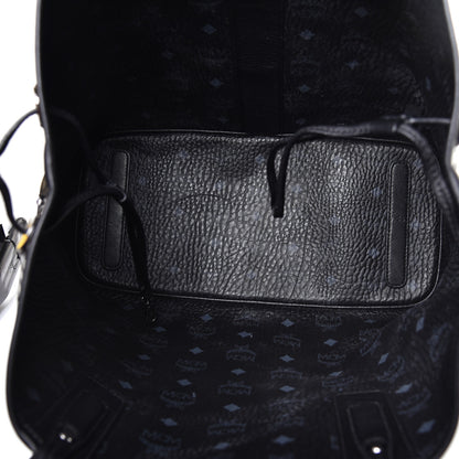 MCM Visetos Medium Liz Reversible Shopper Tote Black 10 of 18