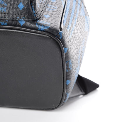 MCM Visetos Baroque Print Small Stark Backpack Black Blue 6 of 9