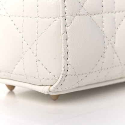 Christian Dior Lambskin Cannage Small My ABCDior Lady Dior White 15 of 16