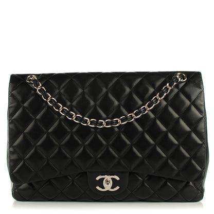Chanel Lambskin Quilted Maxi Double Flap Black 1 of 8