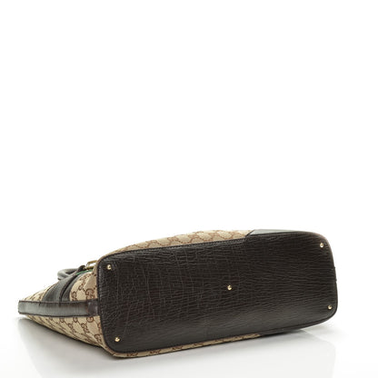 Gucci Monogram Medium Hasler Tote Dark Brown 4 of 6
