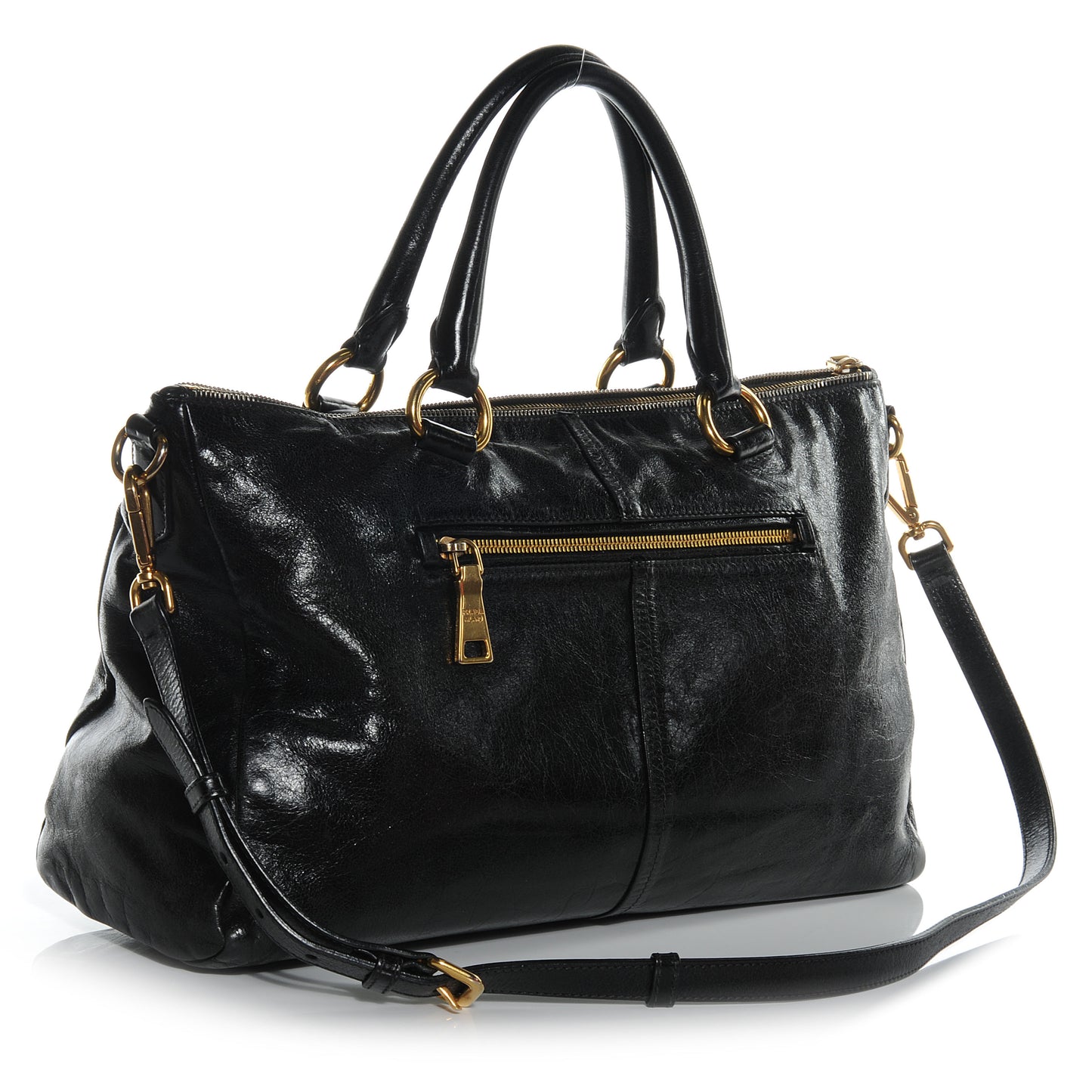 Vitello Shine Tote Nero Black