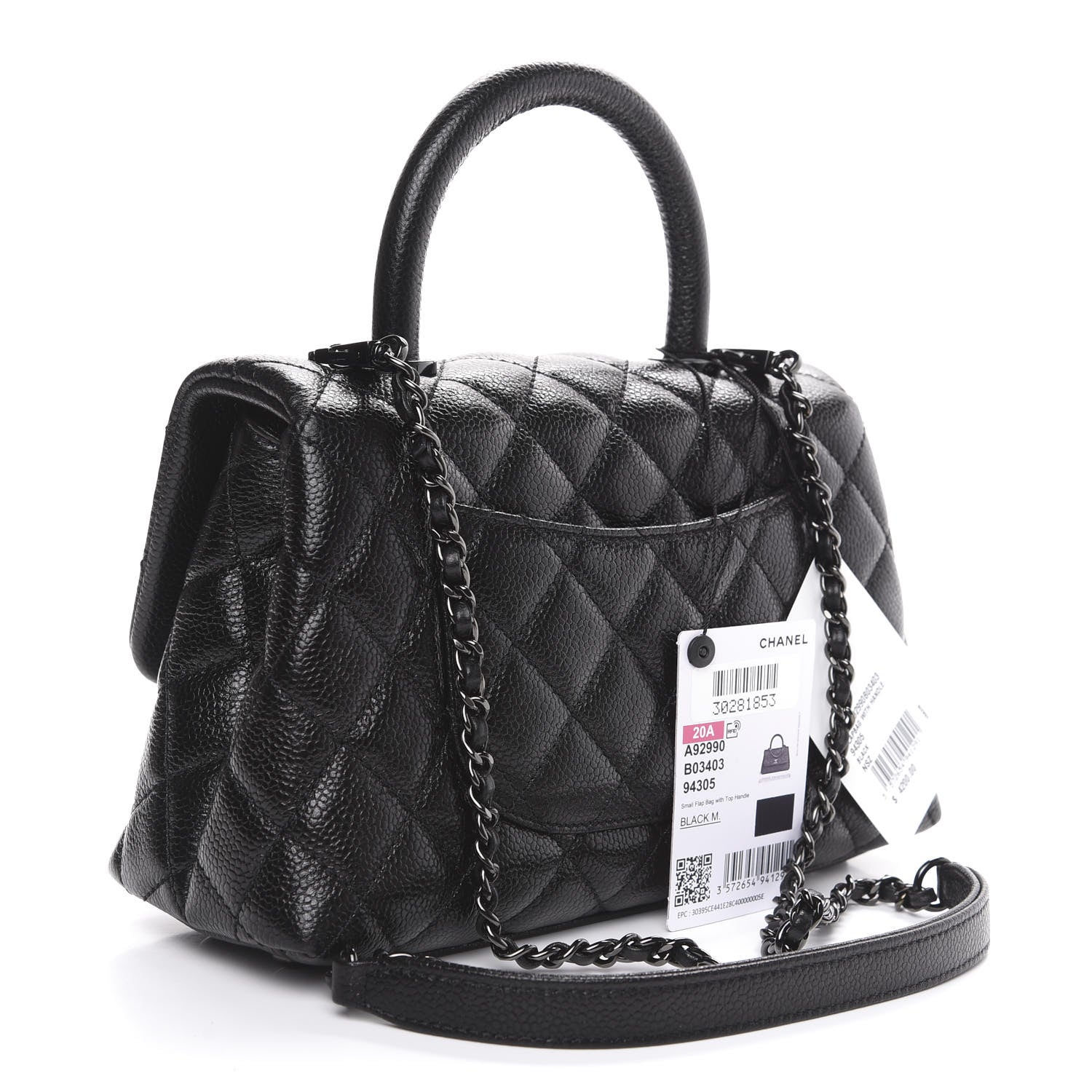 Chanel Caviar Quilted Mini Coco Handle Flap So Black 2 of 10