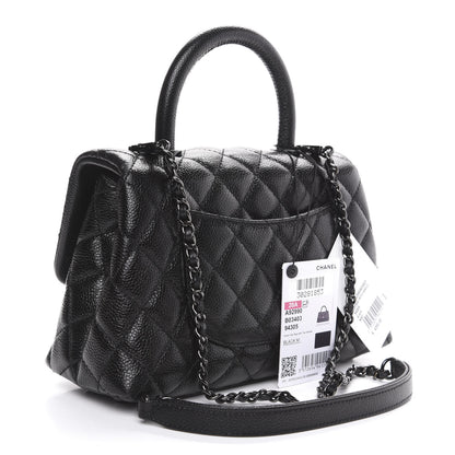 Chanel Caviar Quilted Mini Coco Handle Flap So Black 2 of 10