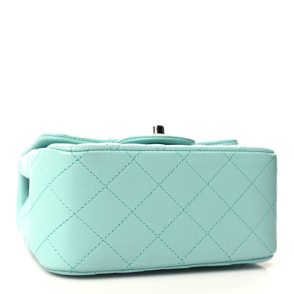 Chanel Lambskin Quilted Mini Square Flap Light Green 4 of 10