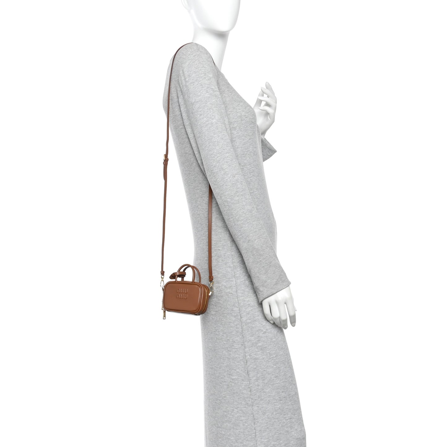 Calfskin Beau Micro Bag Cognac