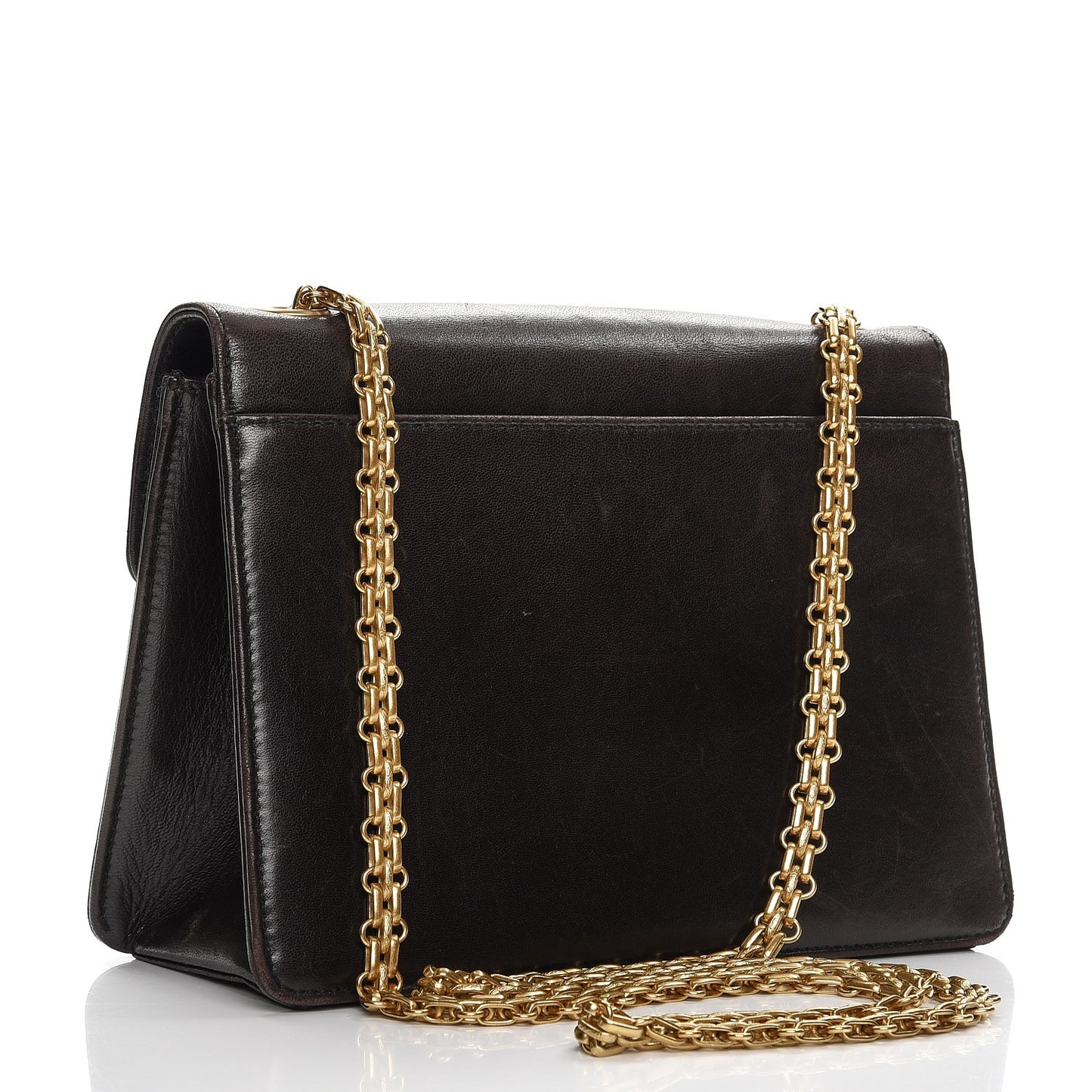 Lambskin Mademoiselle Shoulder Bag Black