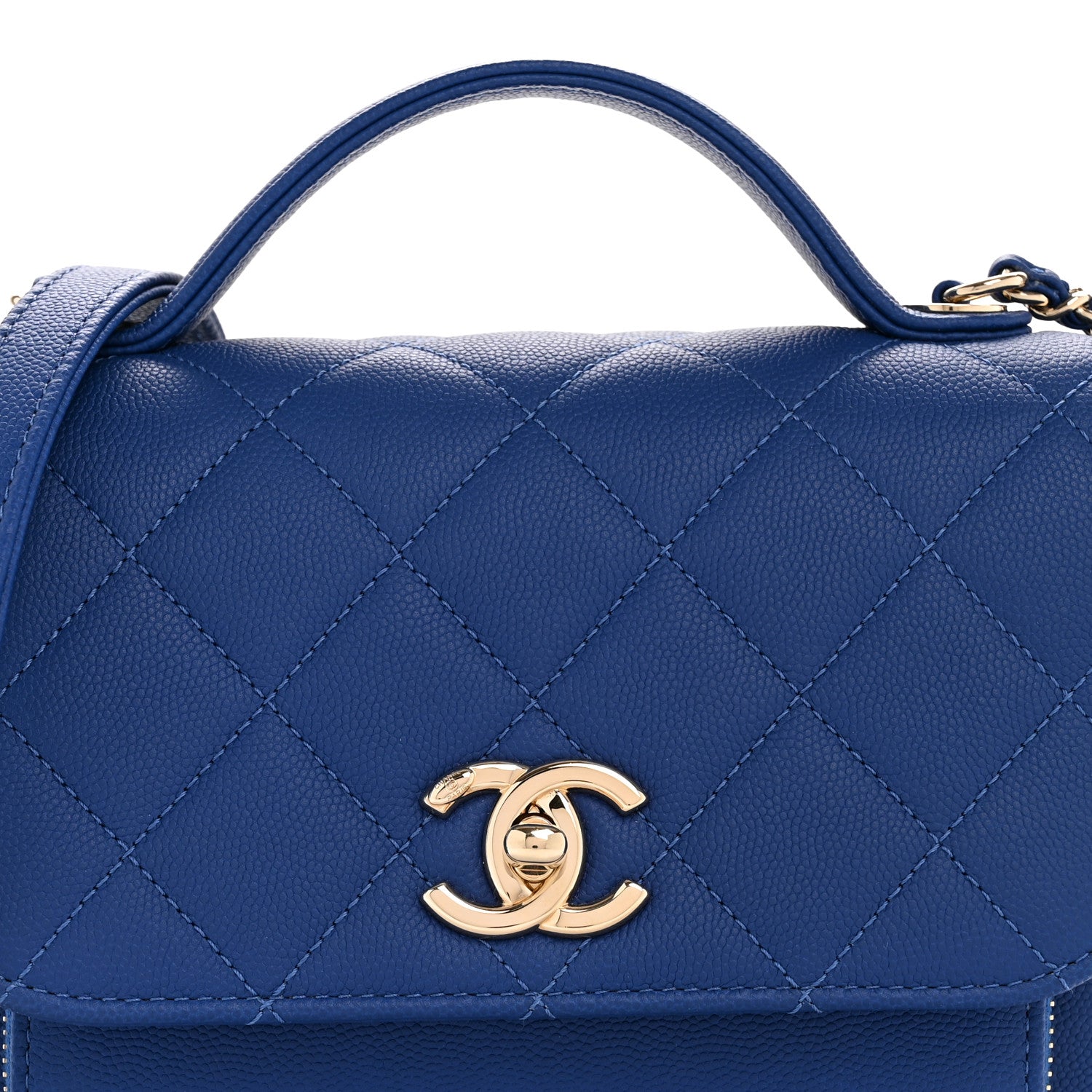 Chanel Caviar Quilted Small Business Affinity Flap Dark Blue 8 of 13