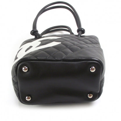 Chanel Calfskin Quilted Small Cambon Tote Black White 4 of 12