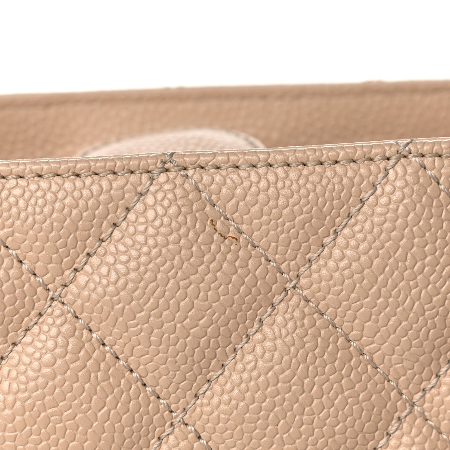 Caviar Quilted Petit Shopping Tote PST Beige Clair