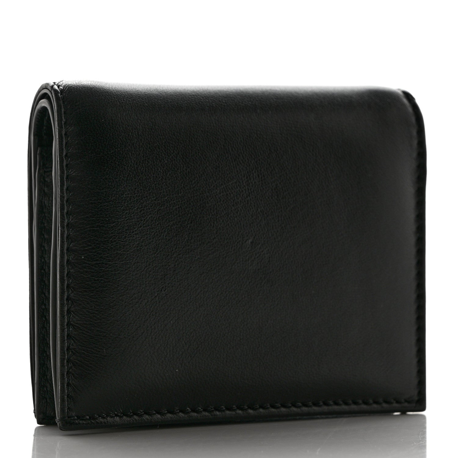 Valentino Garavani Nappa Roman Stud Small Flap Wallet Black 3 of 7