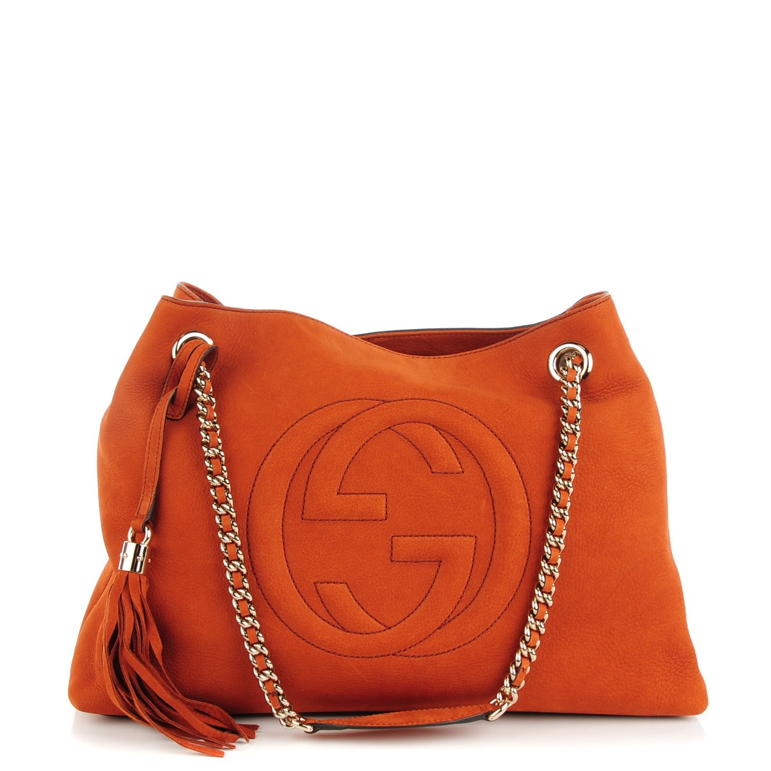 Gucci Vitello Range Medium Soho Chain Shoulder Bag Old Whisky 1 of 7