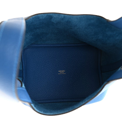 Hermes Taurillon Clemence Picotin Lock 18 PM Mykonos 5 of 10