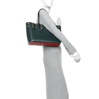 Christian Louboutin Calfskin Spikes Small East West Cabata Tote Vosges 2 of 9