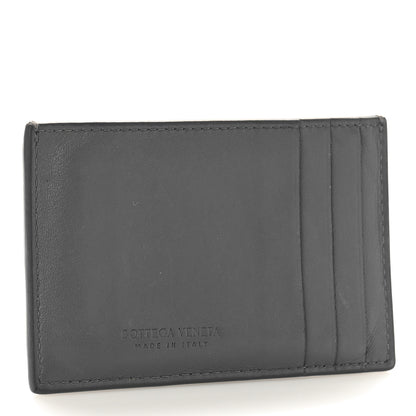 Bottega Veneta Nappa Intreccio Cassette Credit Card Holder Thunder 3 of 7