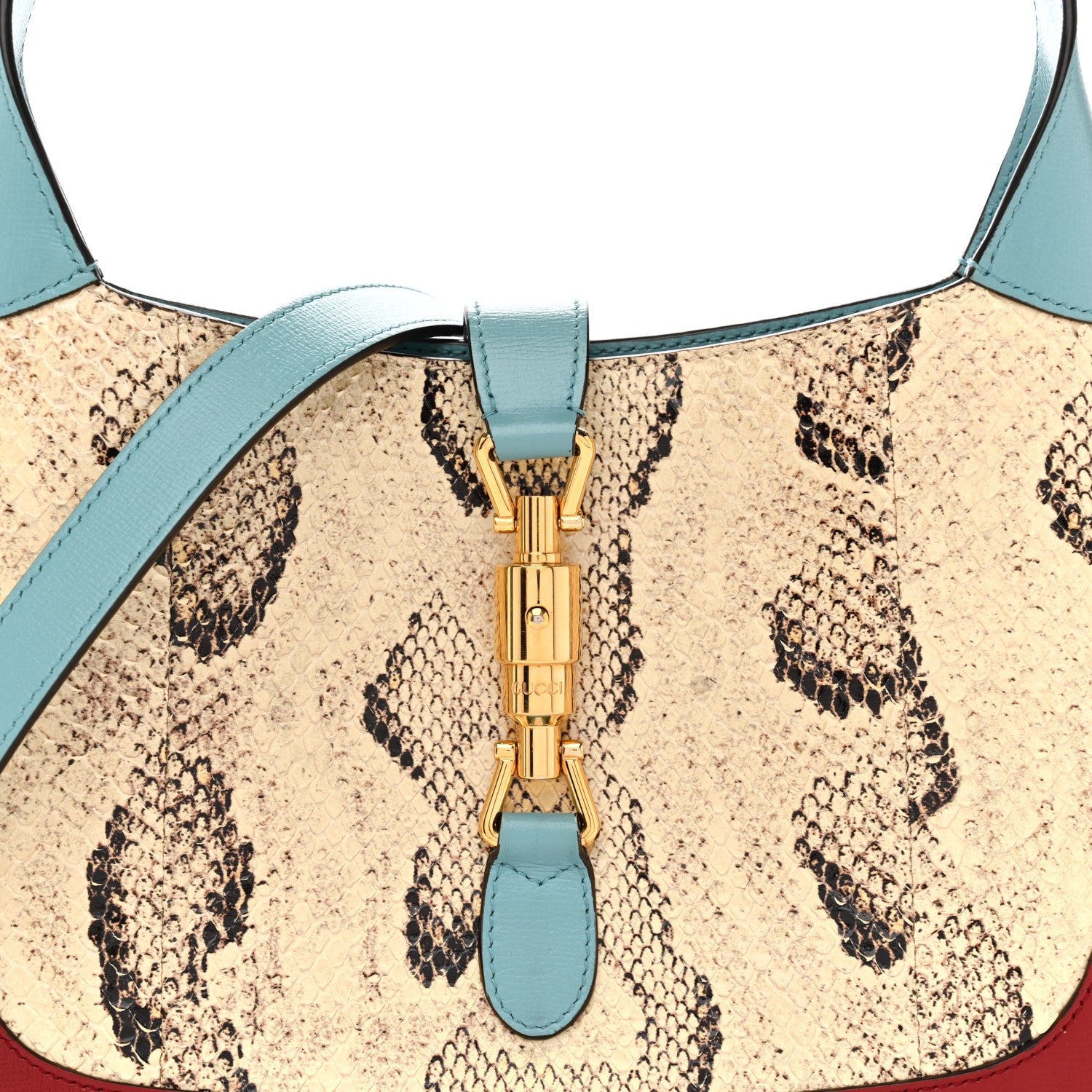 Gucci Snakeskin Calfskin Jackie 1961 Hobo Multicolor 9 of 16