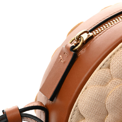 Valentino Garavani Canvas Calfskin Atelier 03 Rose Edition Round Crossbody Bag Natural 10 of 10