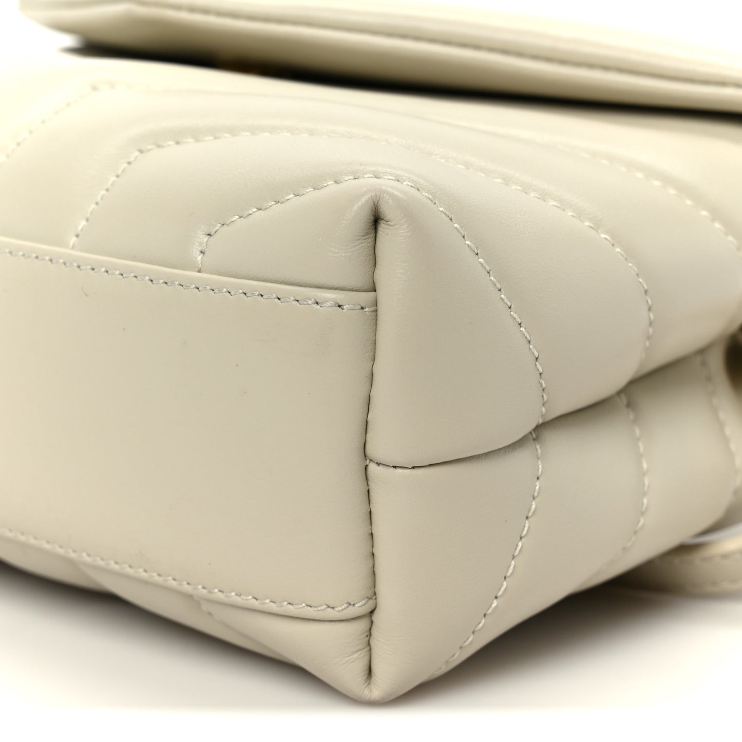 Calfskin Y Quilted Monogram Toy Loulou Crossbody Bag Crema Soft