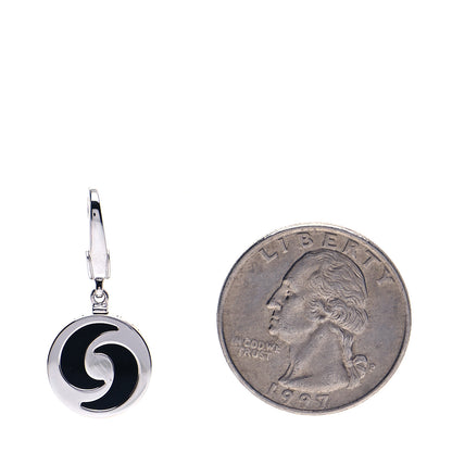 Bulgari 18K White Gold Black Onyx Optical Charm Pendant 2 of 5