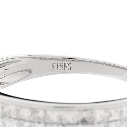 Parker & West by FASHIONPHILE 18K White Gold Diamond .80ctw Princess Cut Half Eternity Band Ring  52 6 9 of 9