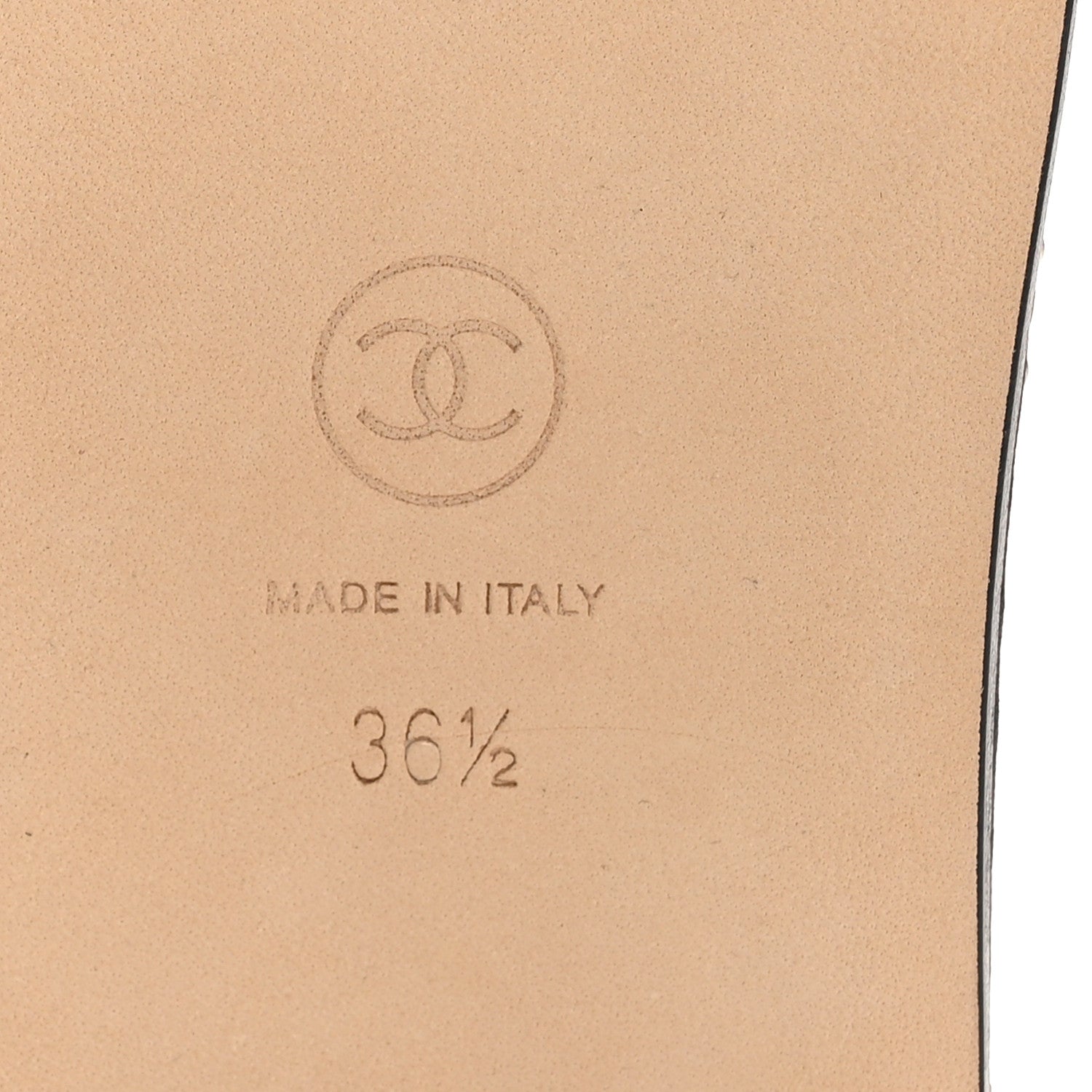 Chanel Shiny Lambskin Quilted Chain CC Sandals 36.5 Black 7 of 10