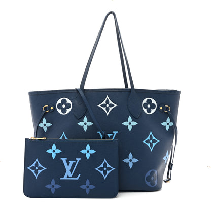 Louis Vuitton Empreinte Monogram Giant Neverfull MM Degrade Bleu 3 of 14
