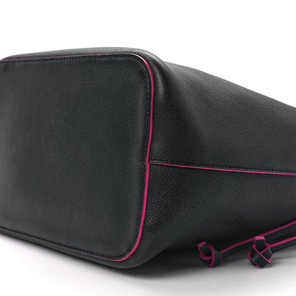 Louis Vuitton Calfskin Lockme Bucket Black 8 of 8